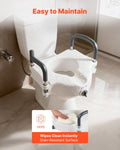 Raised Toilet Seat with Arms 136kg Load Capacity 127mm Lift