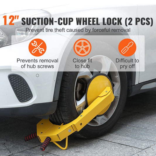 Wheel Lock Clamp, 2-Pack Trailer Wheel Lock, Heavy-Duty Anti Theft Tire Lock, Adjustable Tire Boot Lock Tire Claw, Trailer Wheel Locks for RV Trailers, Cars, Trucks, SUVs