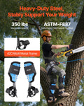 Tree Climbing Spikes 159kg Steel Arborist Spurs Height Adjustable