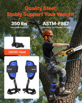 VEVOR Tree Climbing Spikes Set Adjustable Steel Spurs Harness 159kg