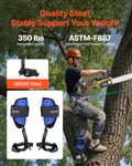 VEVOR Tree Climbing Spikes Set Steel Spurs Harness 159kg Arborist Gear