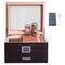50 Cigar Humidor Glasstop Cedar Cigar Box Humidifier & Hygrometer & Drawer