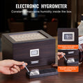 50 Cigar Humidor Cedar Glasstop Box Humidifier Hygrometer Drawer