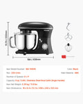 Stand Mixer 5.68L Electric 1100W 6 Speed Dough Food Beater