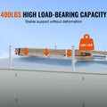 Van Roof Ladder Rack 2 Bar Aluminium 181kg 1300-2060mm Adjustable