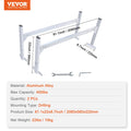 Van Roof Ladder Rack 2 Bar Aluminium 181kg 1300-2060mm Adjustable