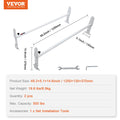 2-Bar Van Roof Ladder Rack Alloy 47-79cm Adjustable Full Size