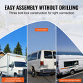 Van Roof Ladder Rack 3 Bar 750LBS Alloy Steel Adjustable 40-74.8