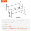 3-Bar Van Roof Ladder Rack Adjustable 56-61