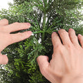 Artificial Topiary Cedar Trees, 2 Set 914mm Faux Pine Shrubs Plants, Fake Silk Tree Look Real, Easy Assembly for Decor Front Porch Outdoor Patio Garden Balcony Backyard Indoor Office