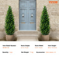 2x 4ft Artificial Cedar Topiary Trees UV Resistant Indoor Outdoor Decor