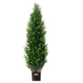 2x 4ft Artificial Cedar Topiary Trees UV Resistant Indoor Outdoor Decor