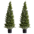 Artificial Topiary Cedar Trees 2 Set 1219mm Faux Pine Silk Plants