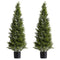 Artificial Topiary Cedar Trees 2 Set 1219mm Faux Pine Silk Plants
