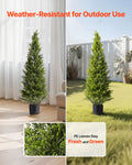 Artificial Topiary Cedar Trees 2 Set 1219mm Faux Pine Silk Plants