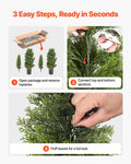 Artificial Topiary Cedar Trees 2 Set 1219mm Faux Pine Silk Plants
