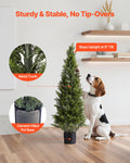 Artificial Topiary Cedar Trees 2 Set 1219mm Faux Pine Silk Plants