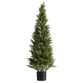 Artificial Topiary Cedar Trees 2 Set 1219mm Faux Pine Silk Plants