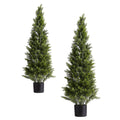 Artificial Topiary Cedar Trees 2 Set 1219mm Faux Pine Silk Plants