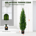 Artificial Cedar Topiary Tree 5ft UV Resistant Indoor Outdoor 2 Pack