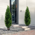 Artificial Cedar Topiary Tree 5ft UV Resistant Indoor Outdoor 2 Pack
