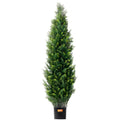 Artificial Cedar Topiary Tree 5ft UV Resistant Indoor Outdoor 2 Pack