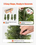 Artificial Topiary Cedar Trees 2 Set 1524mm Faux Pine Shrubs Plants