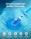 Automatic Pool Vacuum Cleaner Suction Side 12 Hoses In-ground