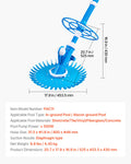 Automatic Pool Vacuum Cleaner Suction Side 12 Hoses In-ground