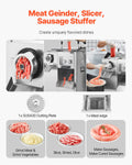 Commercial Meat Grinder Slicer 6.35kg/Min Sausage Stuffer