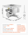 Commercial Electric Meat Grinder 4.99kg/min Slicer Sausage