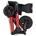 Rollator Walker 3-Fold Aluminium Seat Mobility Aid 136kg Cup Holder