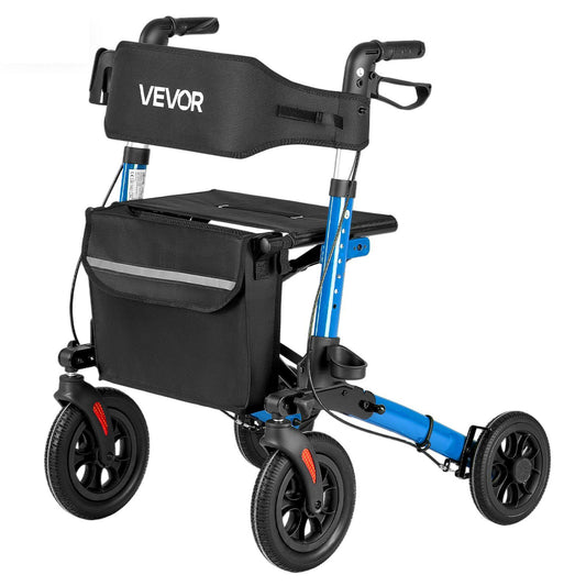 Rollator Walker with Seat Lightweight Aluminum 136kg Capacity