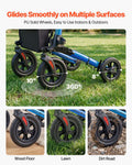 Rollator Walker with Seat Lightweight Aluminum 136kg Capacity