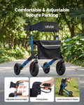 Rollator Walker with Seat Lightweight Aluminum 136kg Capacity