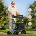 Rollator Walker with Seat Lightweight Aluminum 136kg Capacity