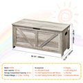 Kids Toy Storage Bench Wooden Toy Box Chest 38.98 x 15.55 x 18.9 in Gray