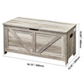 Kids Toy Storage Bench Wooden Toy Box Chest 38.98 x 15.55 x 18.9 in Gray