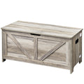 Kids Wooden Toy Storage Bench Grey 39x16x19in