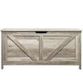 Kids Wooden Toy Storage Bench Grey 39x16x19in
