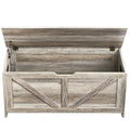 Kids Wooden Toy Storage Bench Grey 39x16x19in
