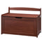 Wooden Toy Storage Bench Box Chest Kids 32.68x17.91x24.02in Cherry