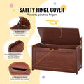 Wooden Toy Storage Bench Box Chest Kids 32.68x17.91x24.02in Cherry