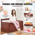Wooden Toy Storage Bench Box Chest Kids 32.68x17.91x24.02in Cherry