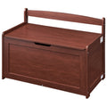 Wooden Toy Storage Bench Box Chest Kids 32.68x17.91x24.02in Cherry