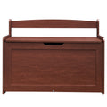 Wooden Toy Storage Bench Box Chest Kids 32.68x17.91x24.02in Cherry