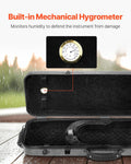4/4 Full Size Violin Case Hygrometer Lightweight Travel Bag Black