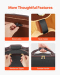 4/4 Full Size Violin Case Hygrometer Lightweight Travel Bag Black