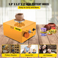 Mini Pottery Wheel 30W Electric Ceramic 0-2000RPM 3 Trays 16 Tools