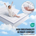 QUEEN Mattress Topper 25.4mm Fiber Fill Washable Cooling Pad